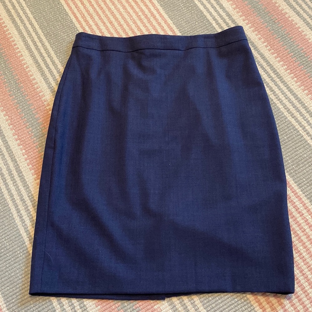 Banana Republic Navy Pencil Skirt Wool